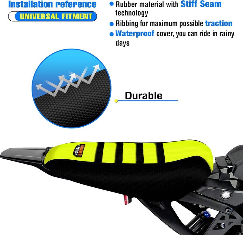 MCHMFG Motorcycle Dirt Bike Seat Cover for Surron Sur Ron Light Bee X/S - E Bike Seat Cover (Top Fluo Yellow) - Image 5